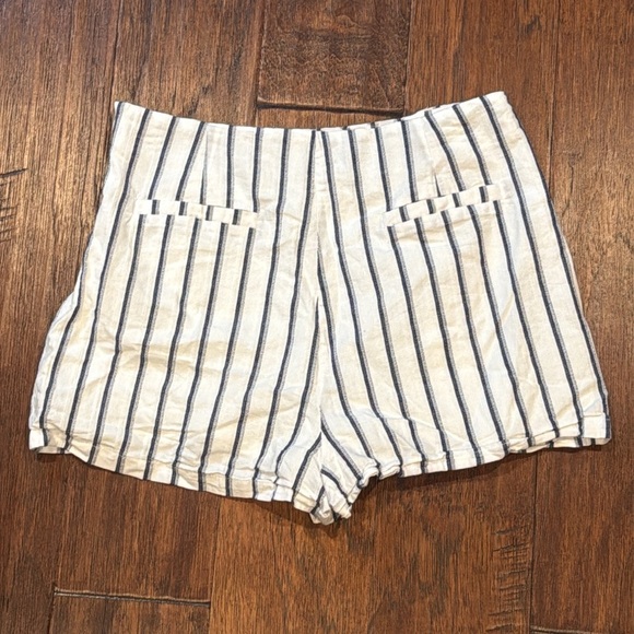 Small - English Factory High Waist Blue and White Shorts - Picture 2 of 12
